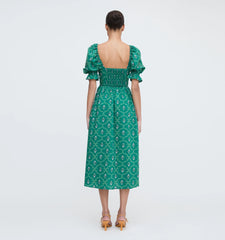 Couturebud The Ophelia Dress - Emerald Trellis