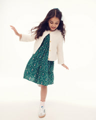 Couturebud The Tiny Harper Cardigan - Cream Marl Knit