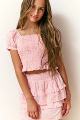 Girls Fabielle Luna Rosa Fleur Top