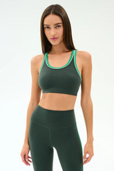 Robbie Airweight Bra - Military/Spearmint
