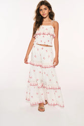 Girls Zinna Cotton Cherry Maxi Skirt