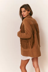 Maebella Wool Fringe Jacket