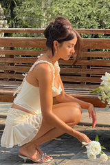 Amelia Corset Lace Up Ruffle Skirt Set