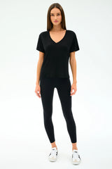 Georgia Jersey V-Neck - Black