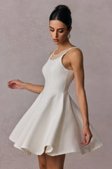Esther Pearl Embelished Open Back Mini Dress