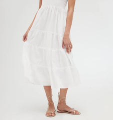 Couturebud The Ellie Nap Dress - White Shadow Stripe