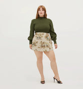 Couturebud The Winter Sweater - Leaf Green Rib Knit