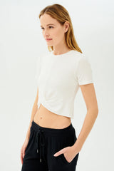 Daisy Jersey Tee - White