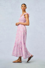 Chessie Heirloom Print Cotton Maxi Dress
