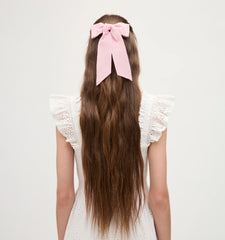 Couturebud Belle Bow - Pink Grosgrain