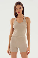 Ashby Rib Crop - Latte