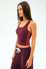 Ella Airweight Tank - Dark Cherry/Valencia