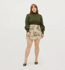 Couturebud The Winter Sweater - Leaf Green Rib Knit