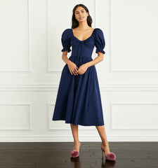 Couturebud The Ophelia Dress - Navy Poplin