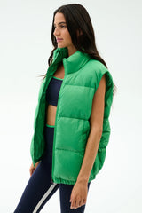 Summit Nylon Puffer Vest - Grass