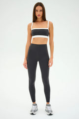 Clare High Waist Rigor 7/8 - Graphite/White
