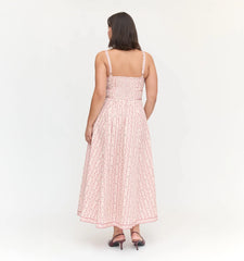 Couturebud The Margot Dress - Pink Emma Stripe