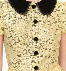Couturebud The Celeste Dress - Gold Lace