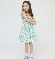 CouturebudThe Hill House x La Coqueta Tiny Ellie Nap Dress - Green Bird Floral