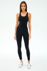 Ella High Waist Airweight 7/8 - Black/White