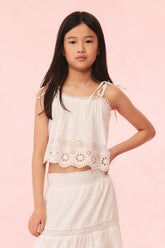 Girls Galine Eyelet Lace Top