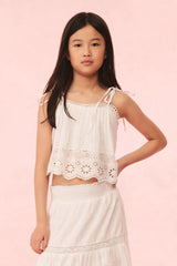 Girls Galine Eyelet Lace Top