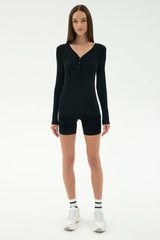 Louise Rib Henley - Black
