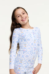 Couturebud x Roller Rabbit Kids Starry Nights Lattice Pajamas