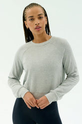 Brooks Fleece Long Sleeve Sweatshirt - Heather Grey