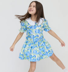 CouturebudThe Hill House x La Coqueta Izara Dress - Blue Watercolor Hydrangea