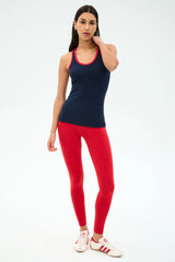 Ashby Rib Tank - Indigo/Pirate Red