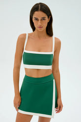 Monah Rigor Bra - Arugula/White