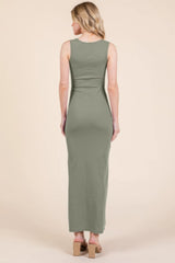 Sleeveless Rib Maxi Dress