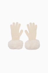 Couturebud x MAX&MOI Adalia Wool-Cashmere Faux Fur Gloves