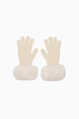 Couturebud x MAX&MOI Adalia Wool-Cashmere Faux Fur Gloves