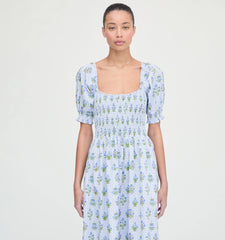 CouturebudThe Louisa Nap Dress - Blue Block Print