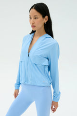 Megan Woven Nylon Jacket - Skylight