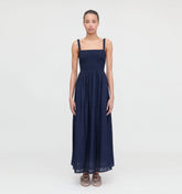 Couturebud The Anita Nap Dress - Navy Sheer Plaid