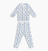 Couturebud The Tiny PJ Set - Blue Vine Stripe