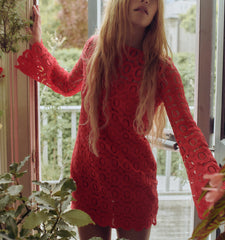 Couturebud The Eliza Mini Dress - Poppy Lace