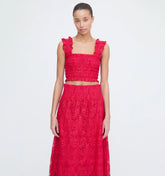 CouturebudThe Azalea Nap Top - Cerise Lace