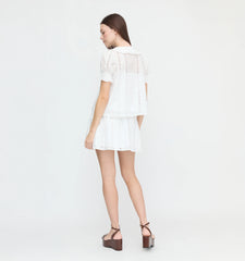 CouturebudThe Delphine Mini Nap Skirt - White Broderie Voile
