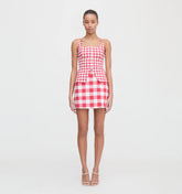 Couturebud The Hallie Skirt - Red Gingham