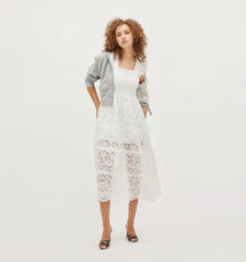 Couturebud The Lace Ellie Nap Dress - White Lace