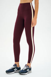 Clare High Waist Rigor 7/8 - Dark Cherry/Creme