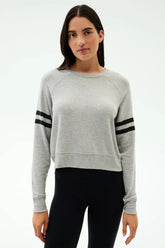 Brooks Stripe Fleece Sweatshirt
