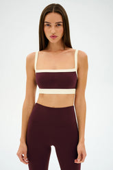 Monah Rigor Bra - Dark Cherry/Creme