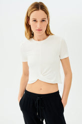 Daisy Jersey Tee - White