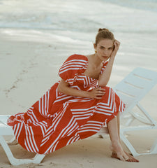 Couturebud The Matilda Dress - Red Stripe