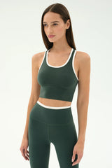 Amber Airweight Bralette - Military/White